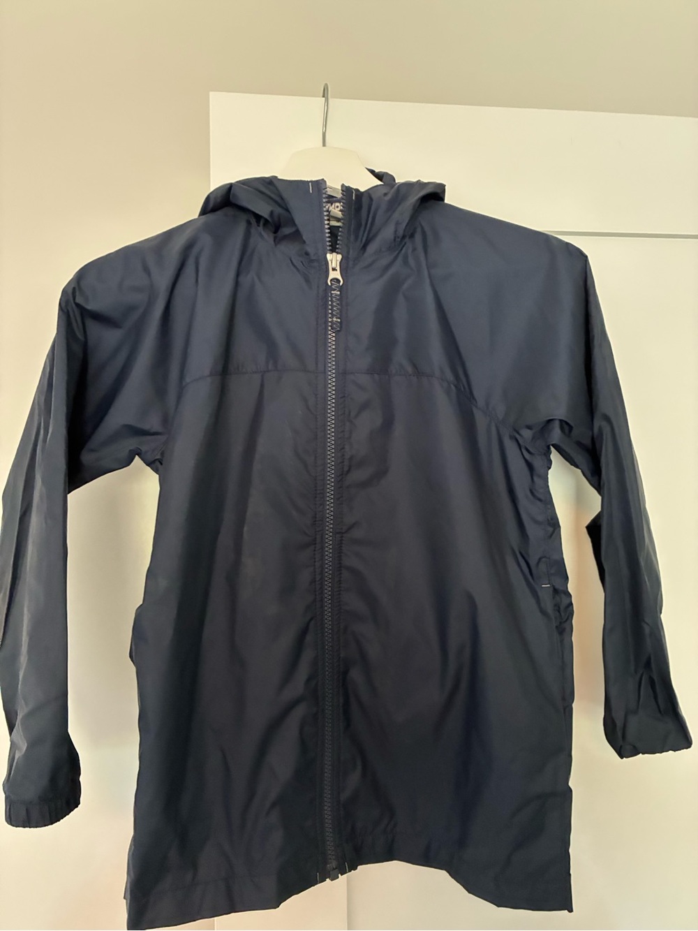 Lands' End Boy’s Navy Hooded Raincoat